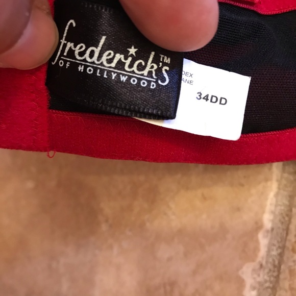Fredericks of Hollywood Sexy Push Up Bra 34DD Black Red Pink Hearts Underwire - Picture 14 of 15